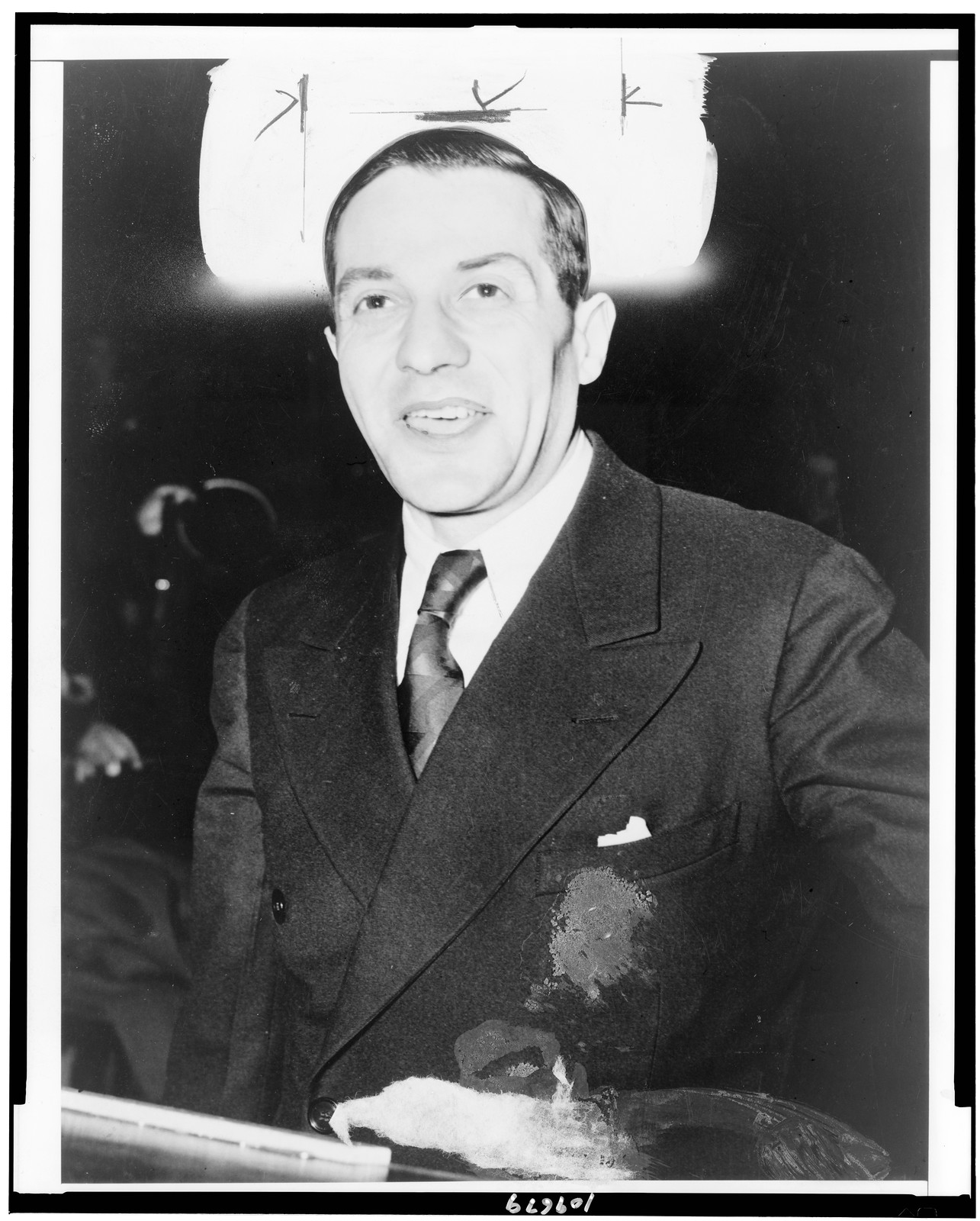 Congressman speaks at A.P.M. meeting — historic photograph
