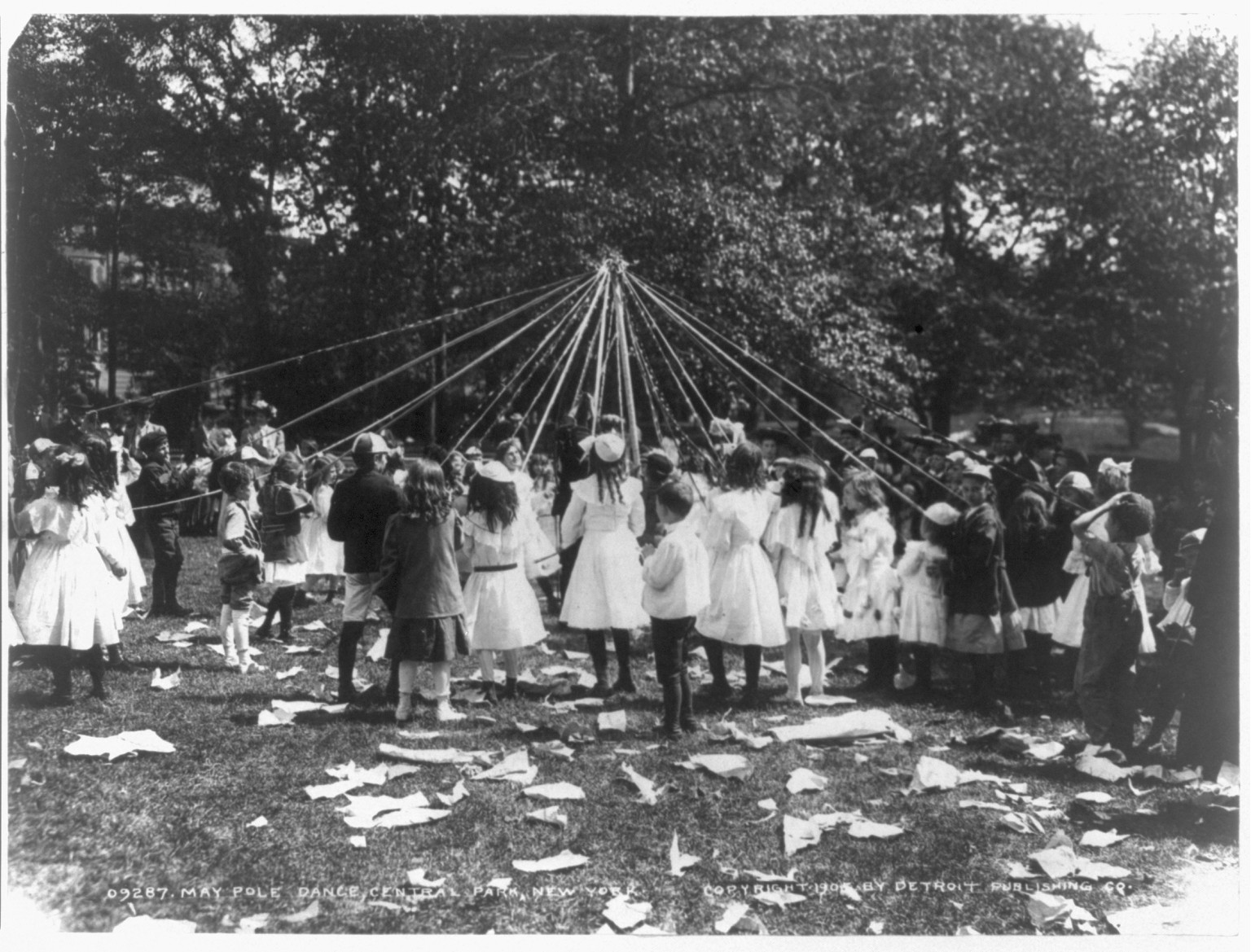 May pole dance, Central Park, New York, c1905. — historic photograph