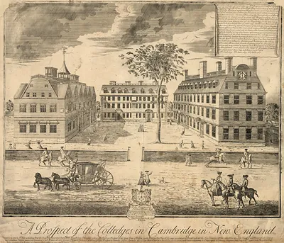 A Prospect of the Colledges in Cambridge in New England