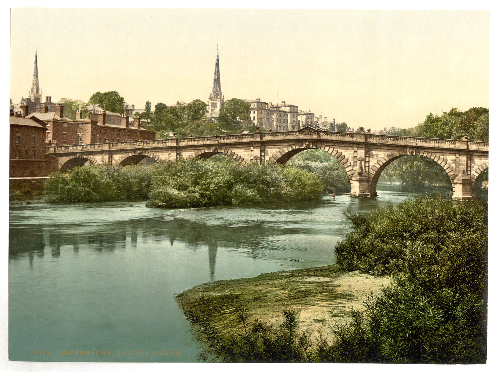 English Bridge Shrewsbury England, [between ca. 1890 and ca. 1900]. — historic print