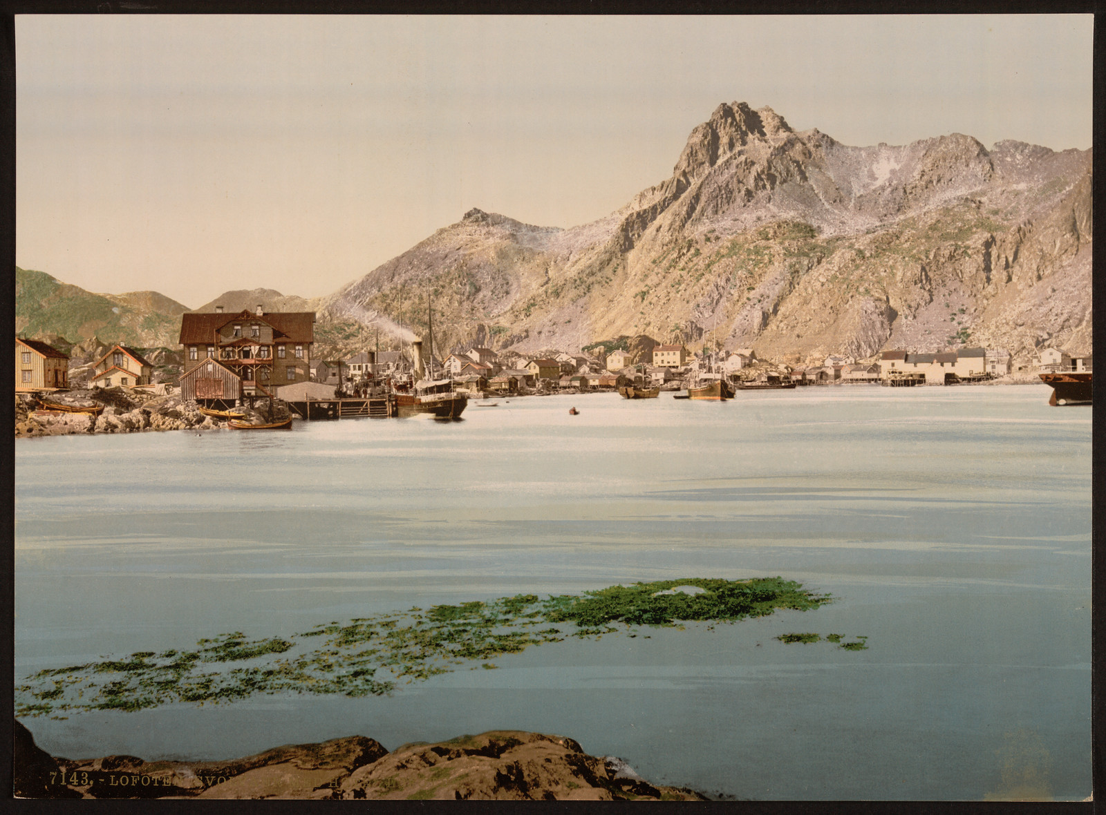 Svolvaer with Hotel Lofoten Lofoten Norway, [between ca. 1890 and ca. 1900]. — historic print