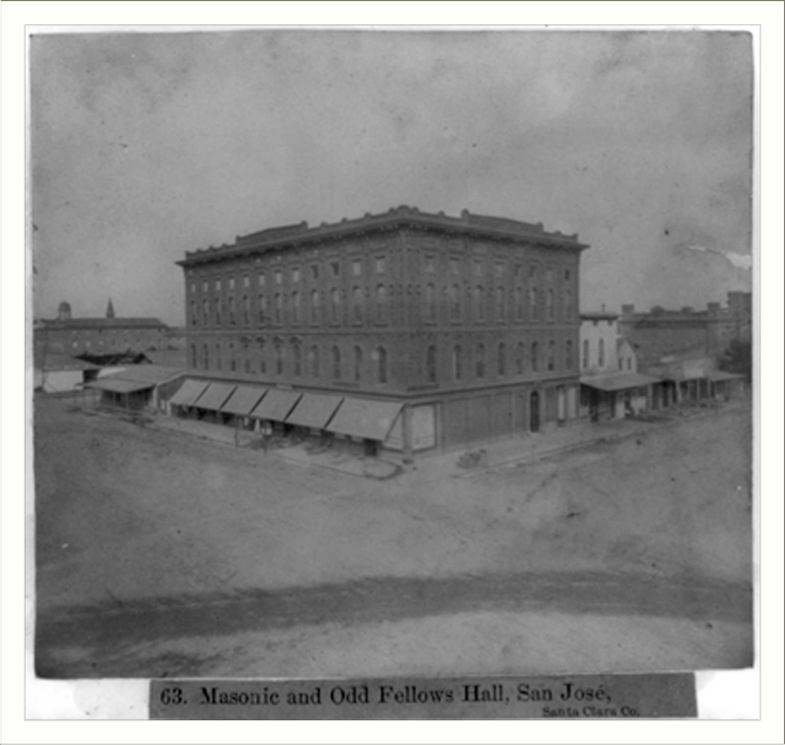 Masonic and Odd Fellows Hall, San José, Santa Clara County, [published 1866] — historic photograph