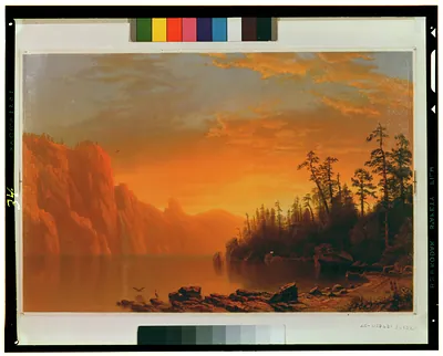 Sunset (California scenery) / AB '64 ; chromolith. & published by L. Prang & Co.
