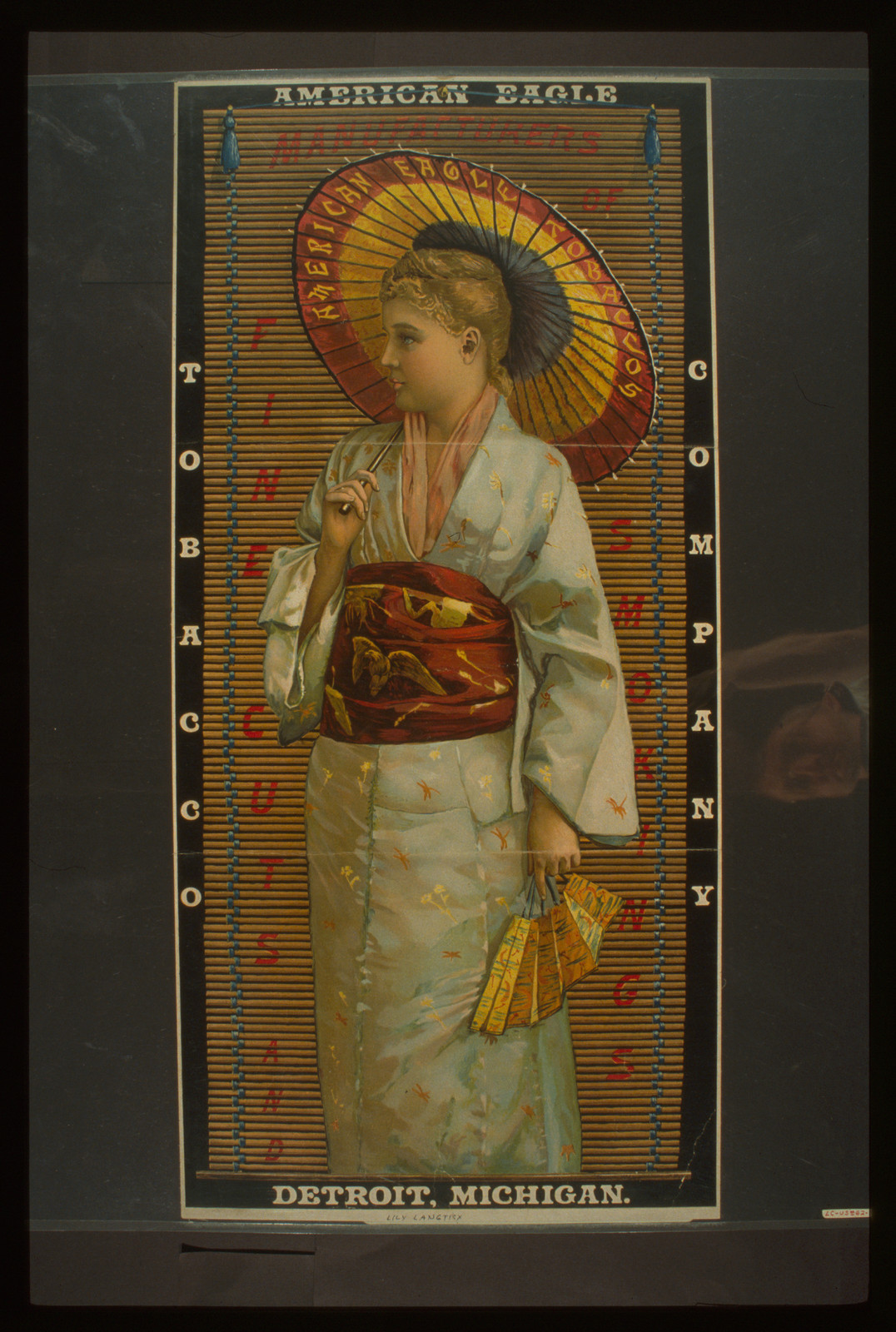 American Eagle Tobacco Company, Detroit, Michigan Manufacturers of fine cuts and smokings : American Eagle Tobaccos., 1884, c1885. — vintage poster