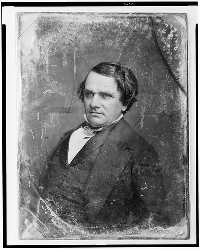 [Stephen Arnold Douglas, head-and-shoulders portrait, slightly to left]