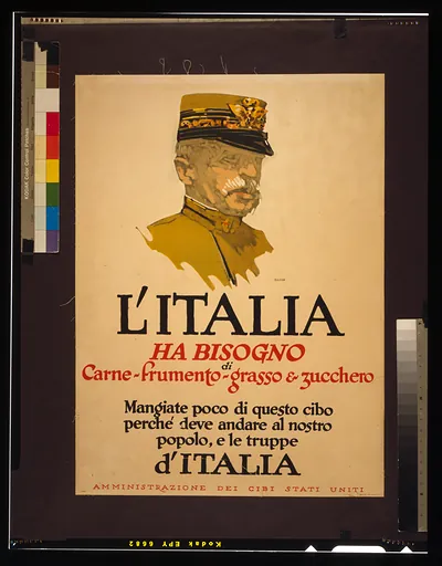 LItalia ha bisogno di carne-frumento-grasso zucchero / Illion [sic] Latham Lith. Ptg. Co. Brooklyn N.Y.