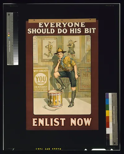 Everyone should do his bit. Enlist now / Baron Low 1915 ; printed by Roberts & Leete Ltd., London.