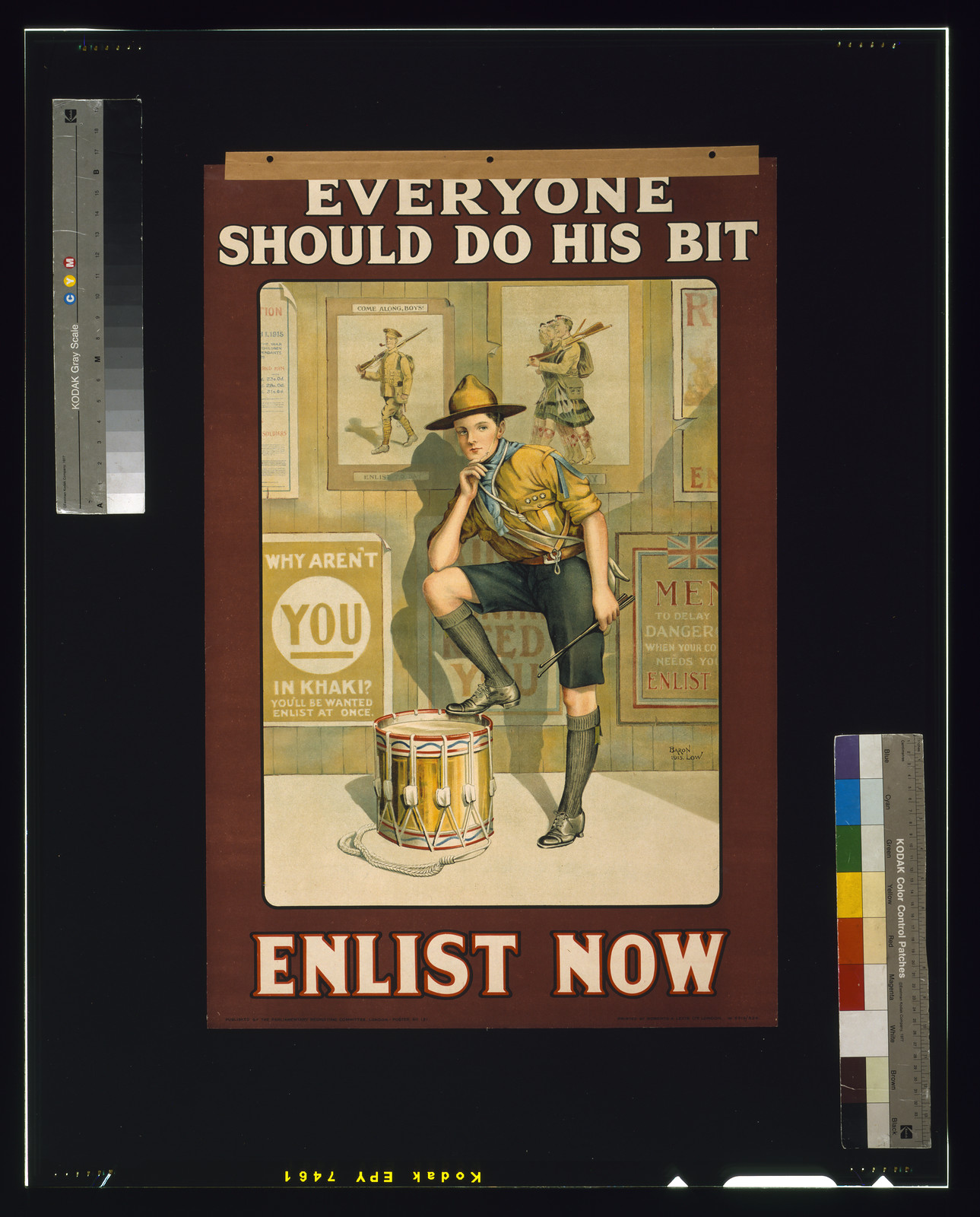 Everyone should do his bit. Enlist now / Baron Low 1915 ; printed by Roberts & Leete Ltd., London., London : Parliamentary Recruiting Committee, [1915] — vintage poster