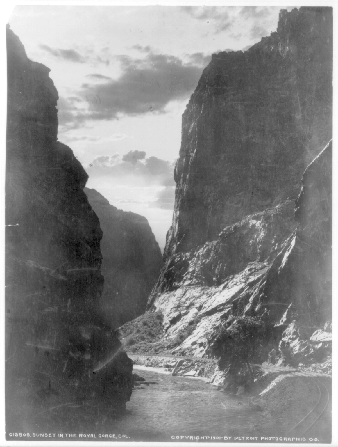[Colo. - Grand Canyon - Views: Sunset in the Royal Gorge, 1901] — historic photograph