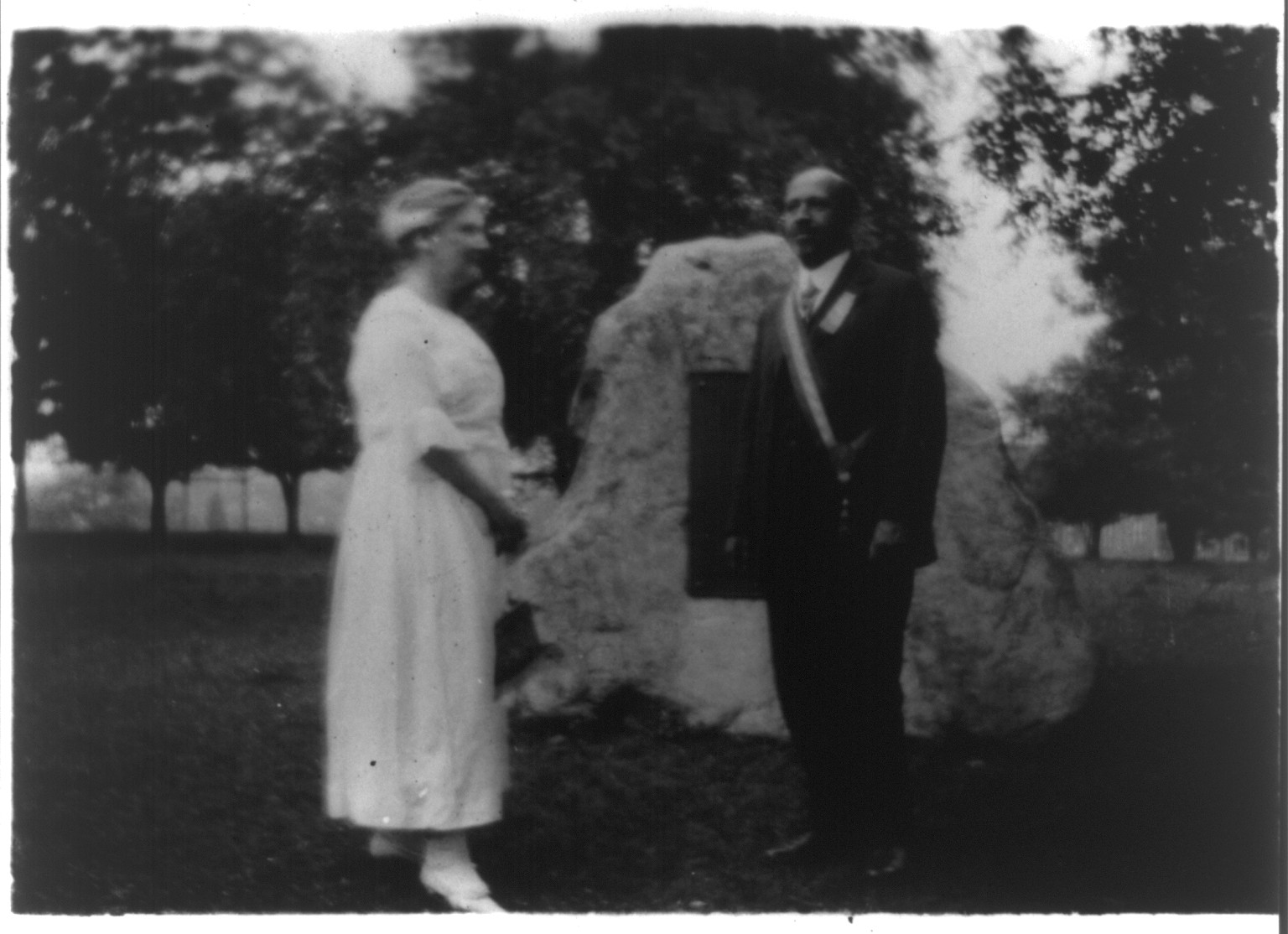 [W.E.B. Du Bois, full-length portrait, with Mary White Ovington following Spingarn awards ceremony, Atlanta, Georgia], [1920] — historic photograph