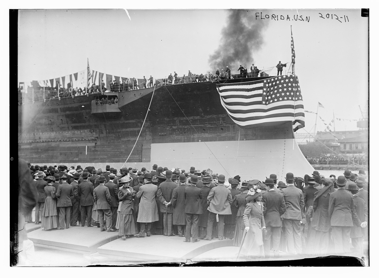 Florida, U.S.N. battleship, n/a — historic photograph