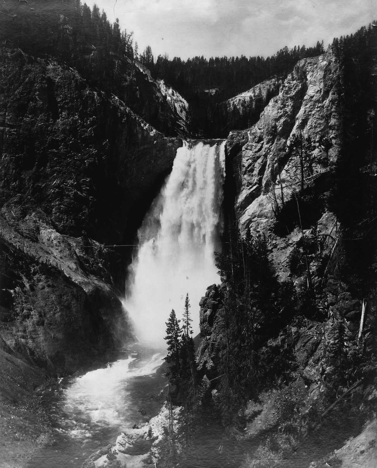 Lower Falls of Yellowstone, Wyoming, c1908. — historic photograph