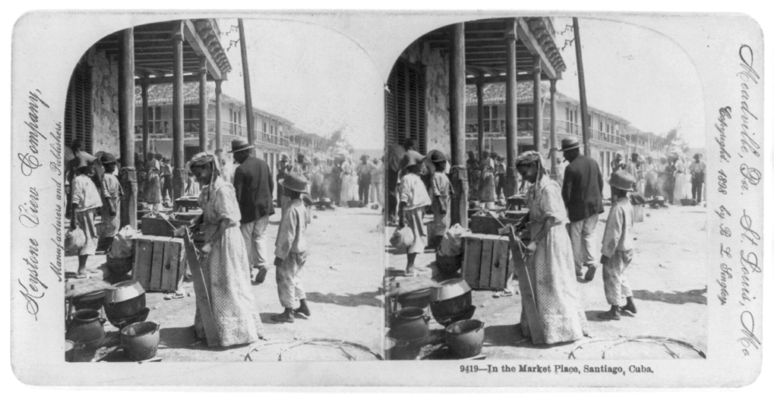 In the market place, Santiago, Cuba, c1898. — historic photograph