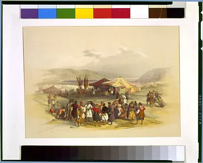 Encampment of pilgrims Jericho April 1st 1839