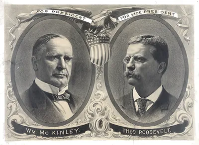 Campaign poster: For President Wm. McKinley, Vice President Theo. Roosevelt