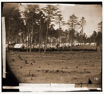 Brandy Station Virginia. Army of the Potomac. Eastern half of the camp