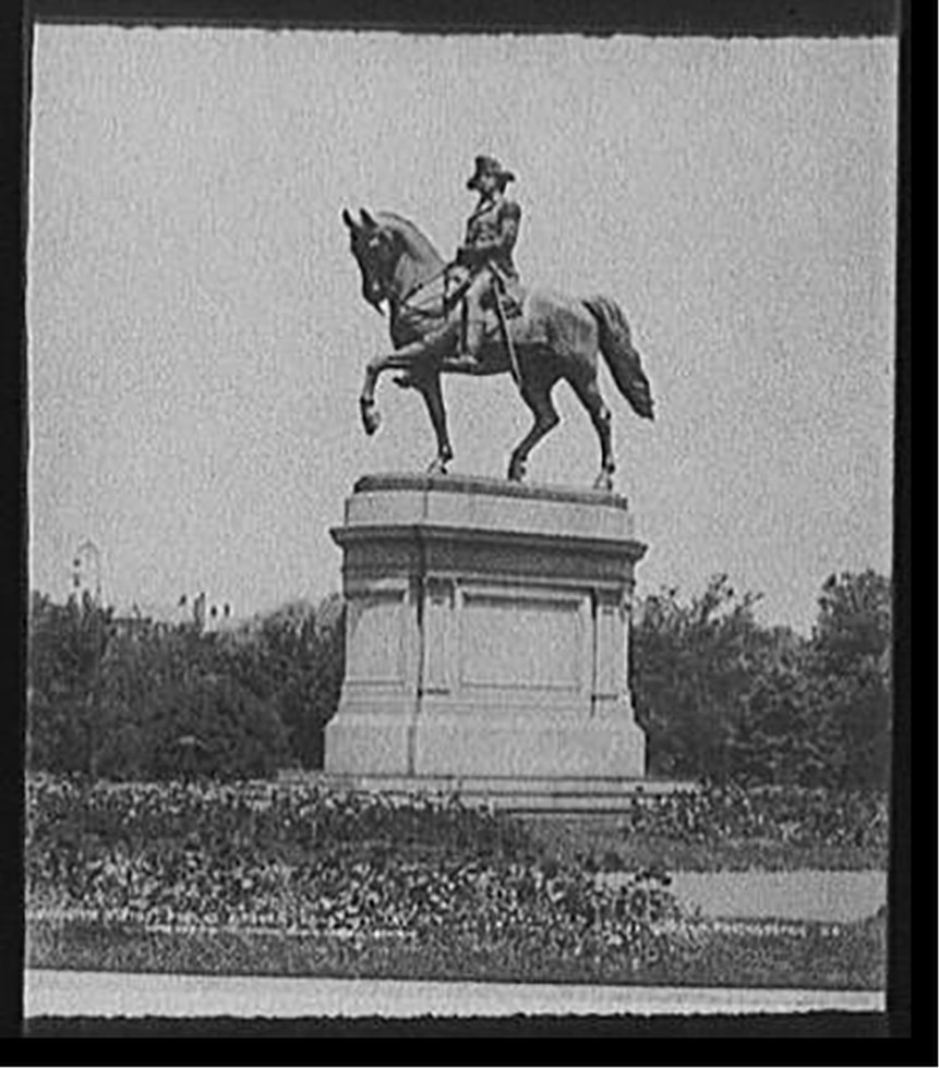 Washington statue, Public Garden, Boston, [between 1900 and 1910] — historic photograph