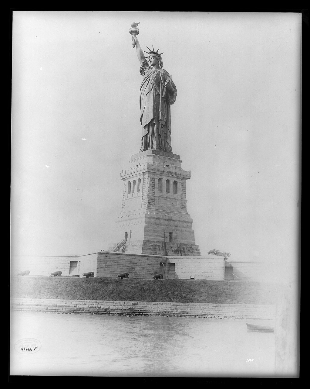 Statue of Liberty enlightening the world, New York Harbor, 1890 — historic photograph