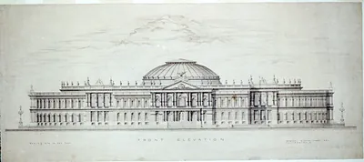 [Library of Congress, Washington, D.C. Front elevation rendering]