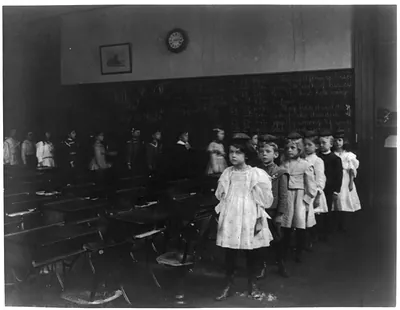 [Children marching around the classroom, Washington, D.C.]