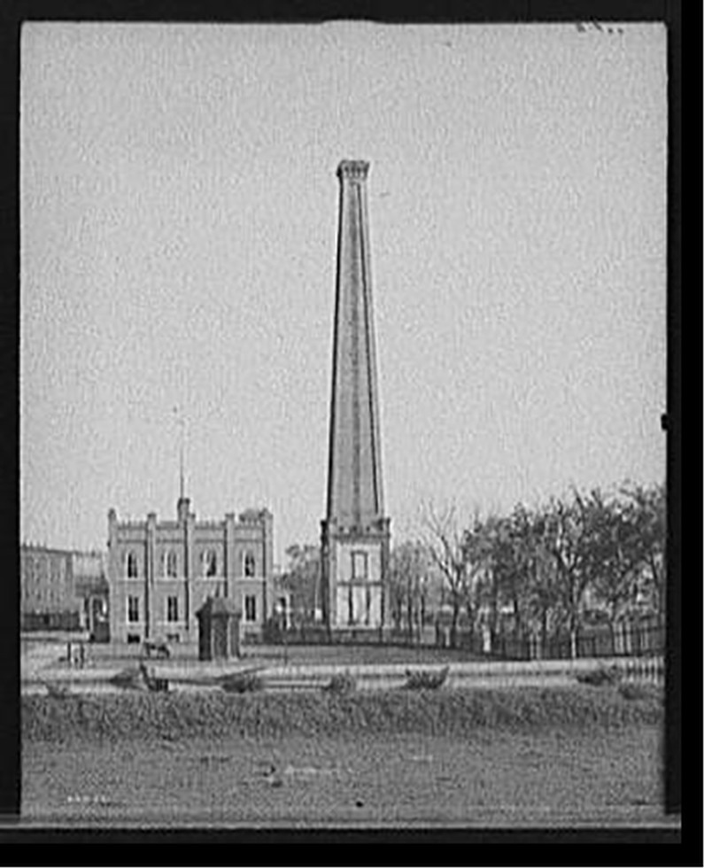 [Chimney of old Confederate Powder [Works] Mill, Augusta, Ga.], [between 1900 and 1910] — historic photograph