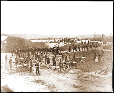 Washington D.C. Company M 9th New York Heavy Artillery in a fort
