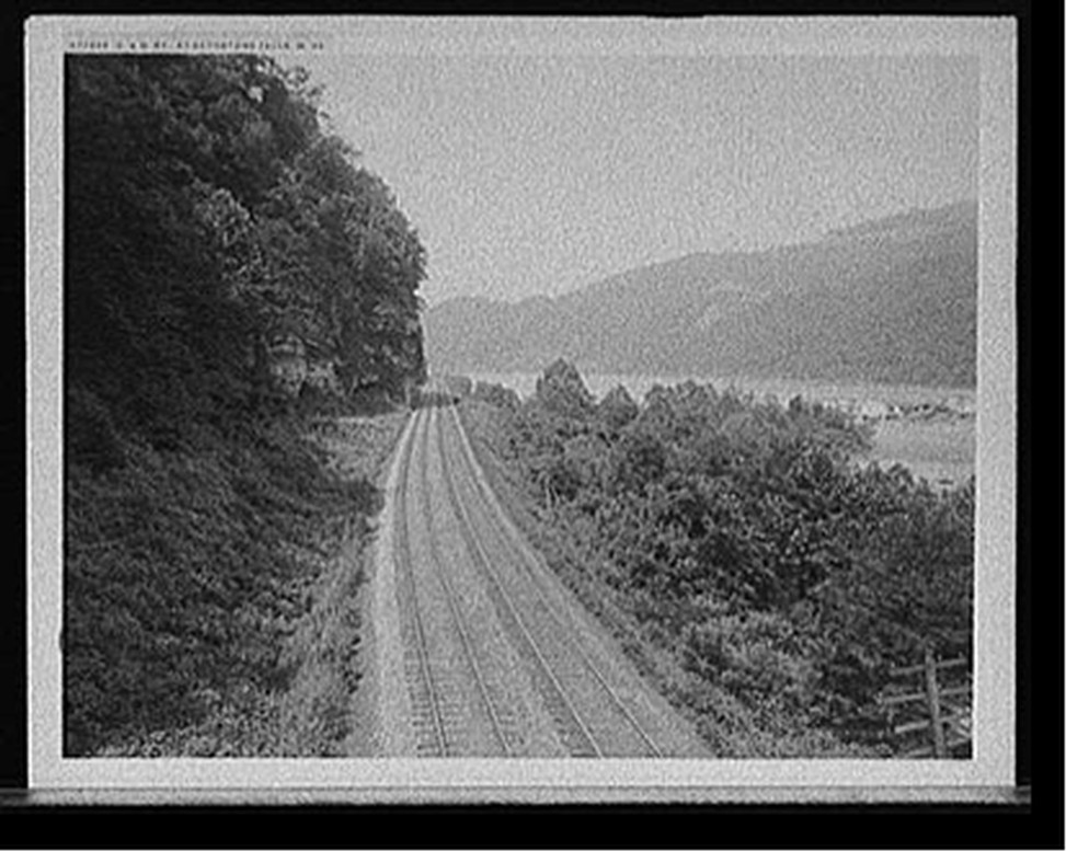 C. & O. Ry. [i.e. Chesapeake and Ohio Railway] at Sandstone Falls, W. Va., c[between 1910 and 1920] — historic photograph
