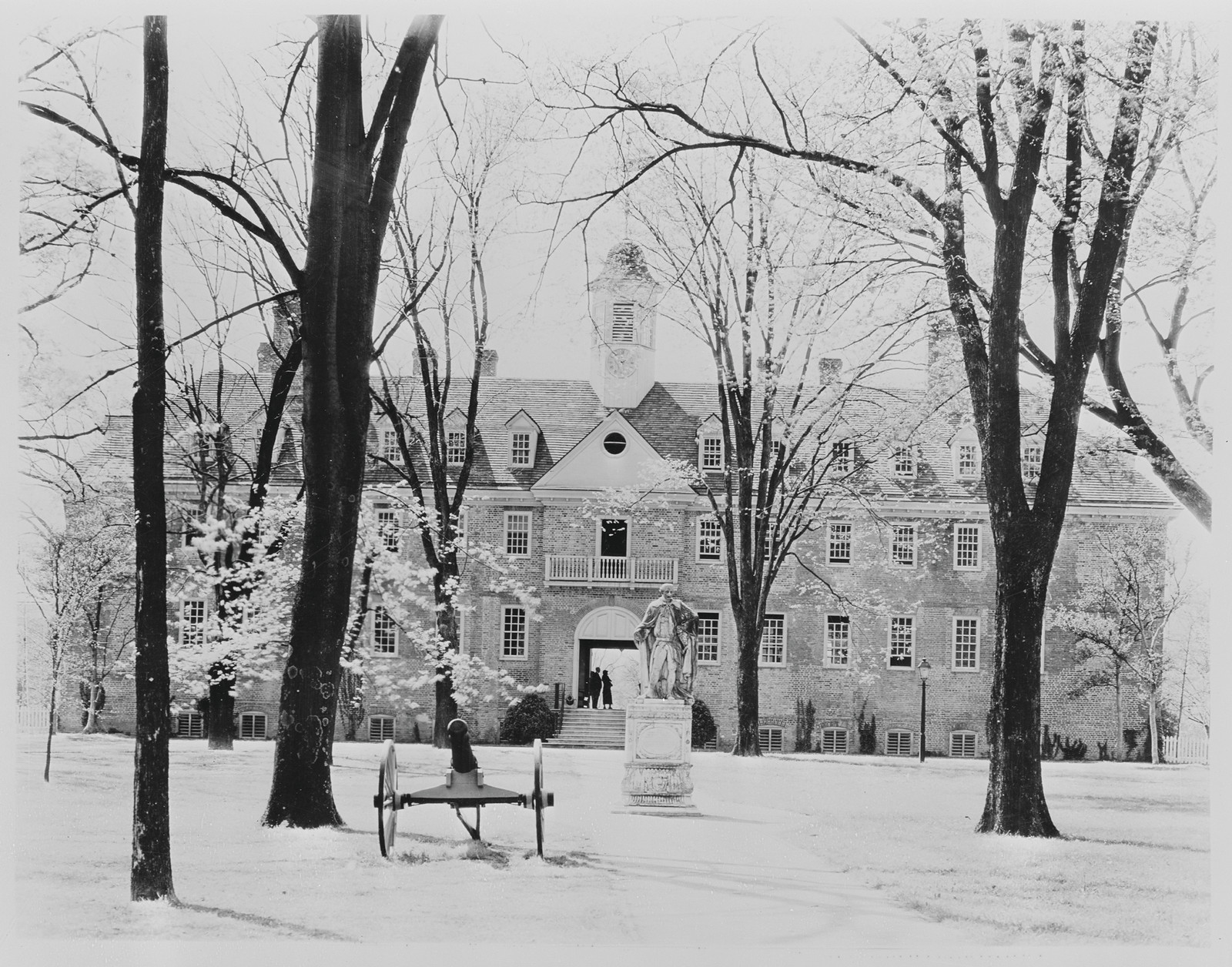 The Capitol of the Virginia Colony During the 18th century, Which Was Reconstructed and Restored to its Original State by John D. Rockefeller, Jr., During the 1930's, Williamsburg, Va. The Capitol Originally Erected in 1701-5 Was the Meeting Place of the Virginia General Assembly and General Court [and] is Flying the Old type of British Flag with the permission of England and the United States, c. April, 1943 — historic image