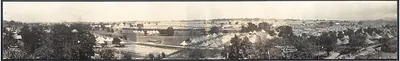 Panoramic photograph of a tent encampment near Gettysburg