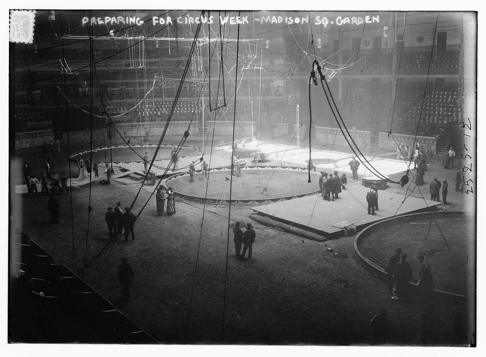 Preparing for Circus Week - Madison Sq. Garden, n/a — historic photograph