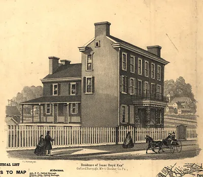 Residence of Isaac Boyd Esq., Oxford Borough, Chester County, Pennsylvania