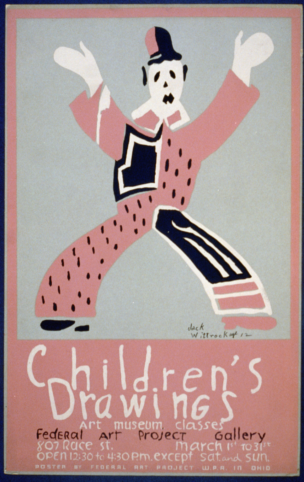 Childrens drawings Art museum - classes., 1939 — vintage poster