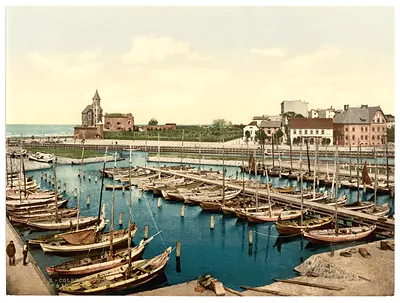 Harbor and pilot station Colberg Pommeraina Germany (i.e.Kolobrzeg Poland)