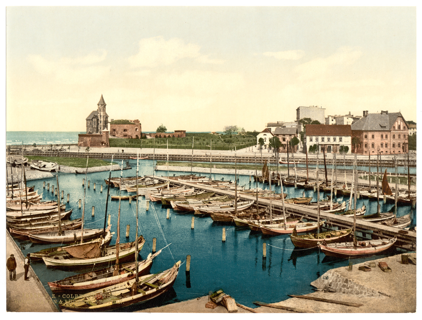 Harbor and pilot station Colberg Pommeraina Germany (i.e.Kolobrzeg Poland), [between ca. 1890 and ca. 1900]. — historic print
