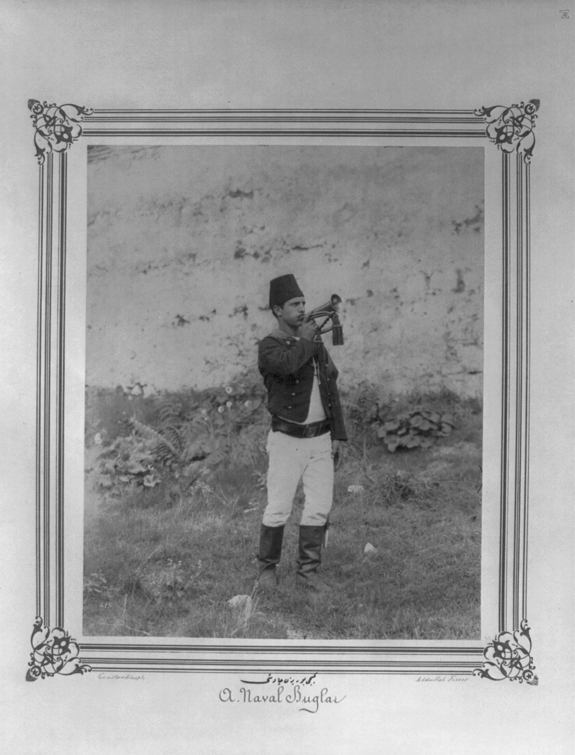 [The naval sergeant bugler] / Constantinople, Abdullah Frères., [between 1880 and 1893] — historic photograph