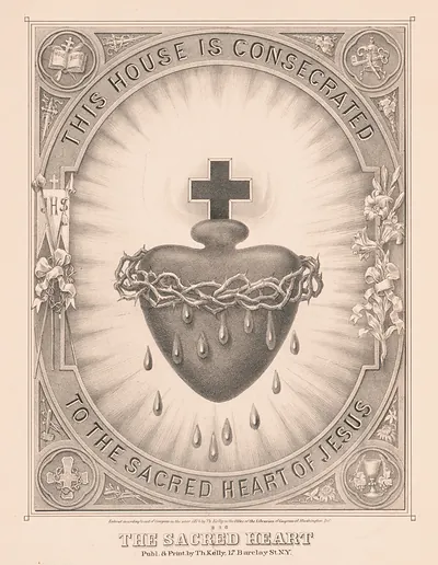 This house is consecrated to the sacred heart of Jesus