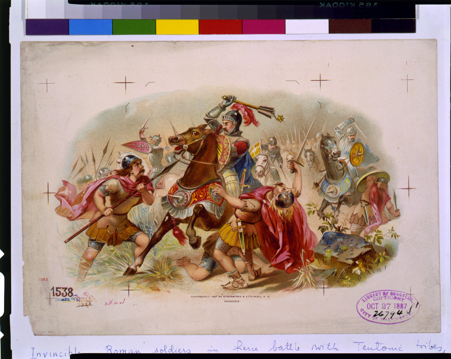 Invincible, c1887. — antique lithograph