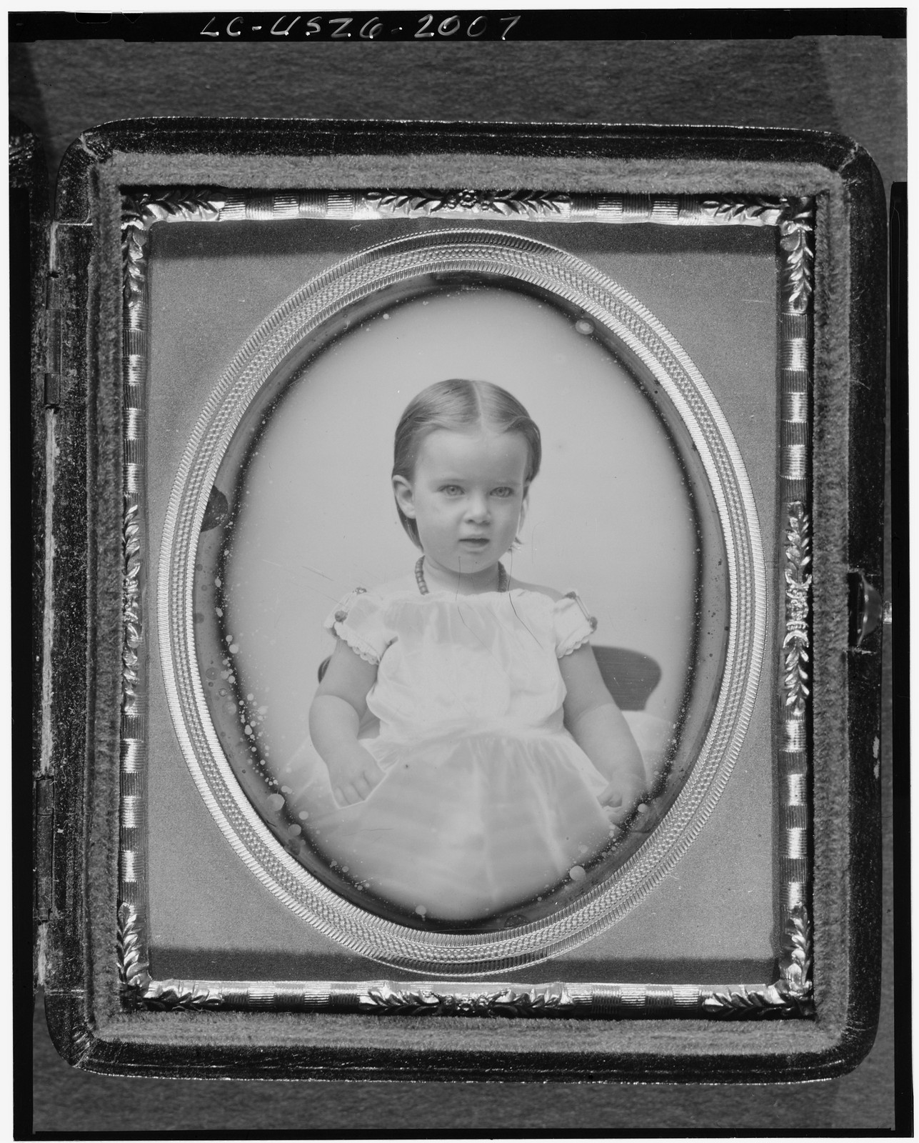 [Mabel Hubbard Gardiner Bell as a girl, half-length portrait, facing front], [ca. 1860] — historic photograph