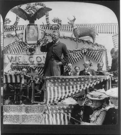 President [Theodore] Roosevelt's western tour: A speech at New Castle, Wyoming