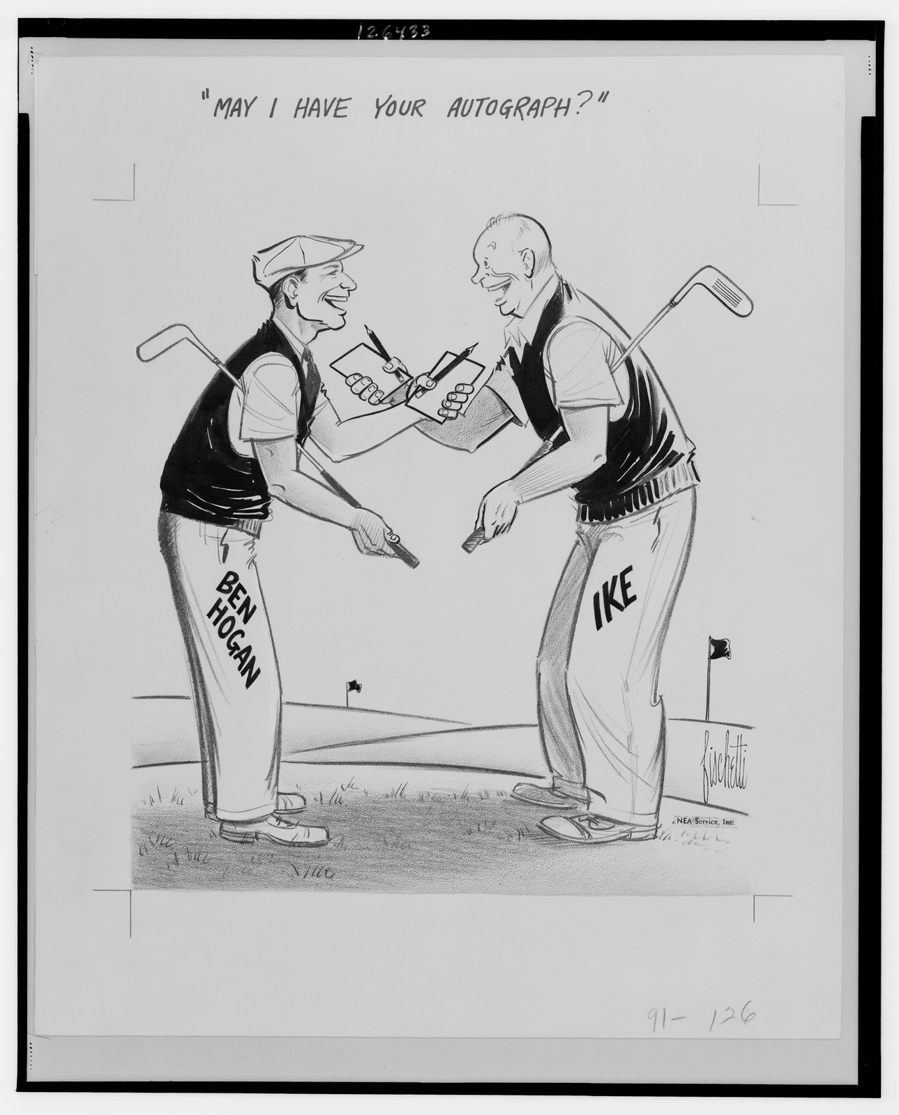 May I have your autograph?"", [1953] — historic drawing