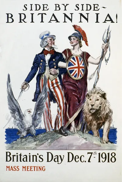 Side by side - Britannia! Britains Day Dec. 7th 1918 / James Montgomery Flagg 1918 American Lithographic Co. N.Y.