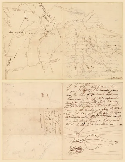 Map by which the Creek Indians