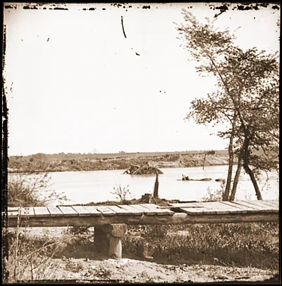 James River Va. Sunken Confederate ships Virginia (ram) and Jamestown
