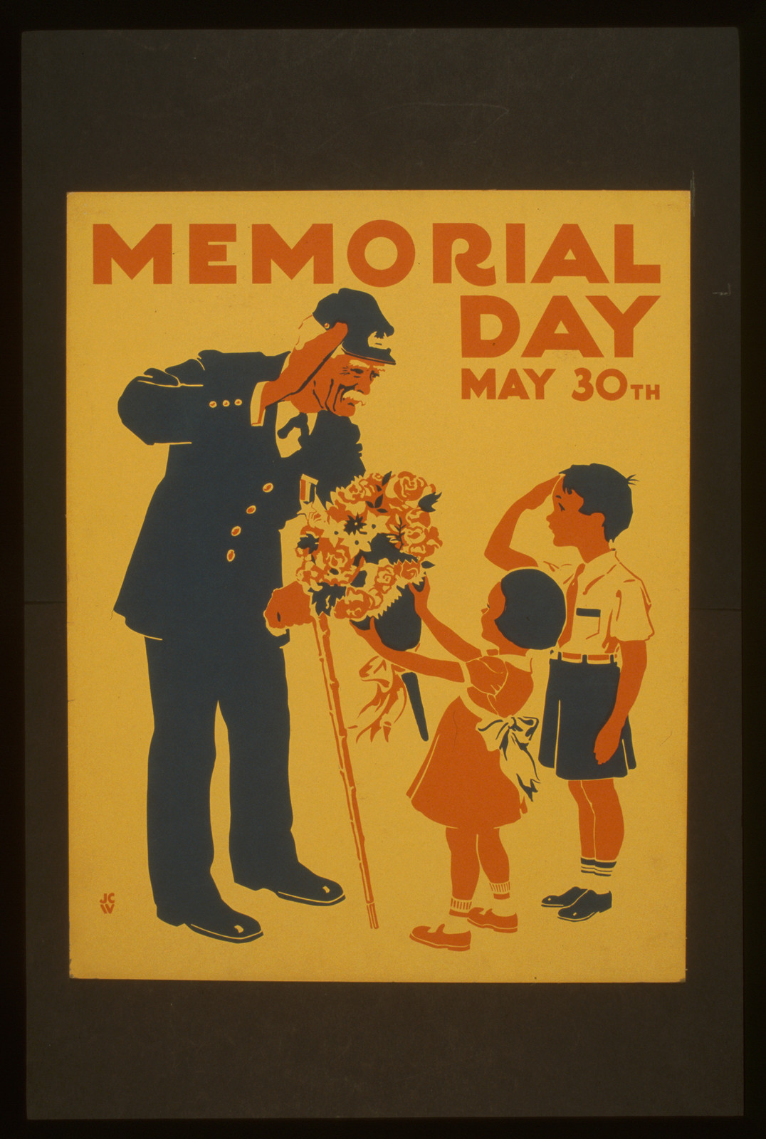 Memorial Day May 30th / JCW., 1936 — vintage poster