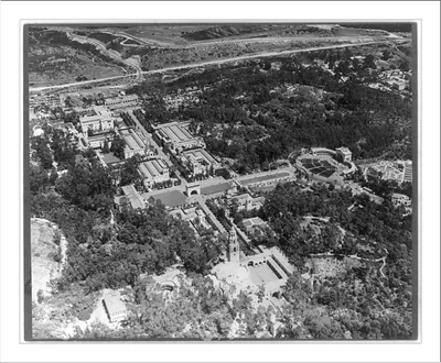 [Aerial views: Exposition San Diego - highways in background]