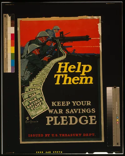 Help them - keep your war savings pledge / Casper Emerson Jr. American Lithographic Co. N.Y.