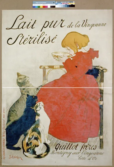 Lait pur steacuteriliseacute de la Vingeanne / Steinlen.