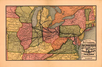 Map of the Pittsburgh, Fort Wayne & Chicago Railroads
