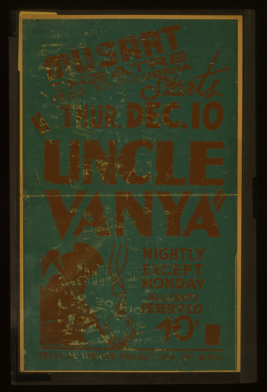 Uncle Vanya, 1936 — vintage poster