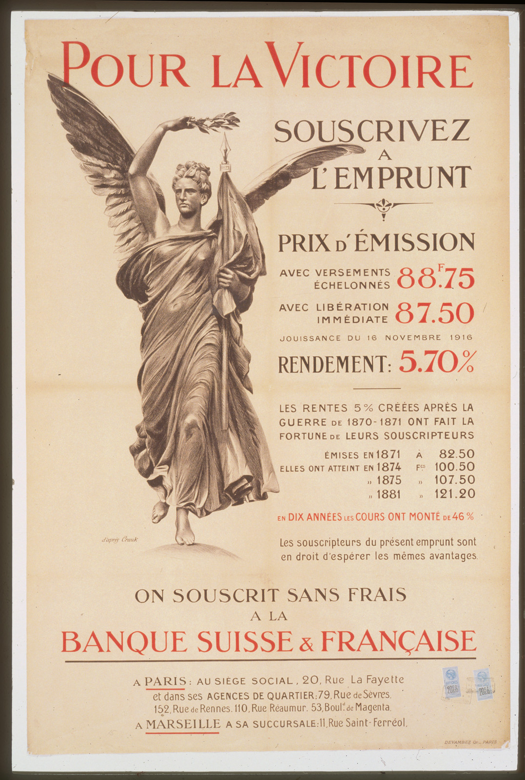 Pour la victoire: souscrivez à l'emprunt, 1916 — historic image